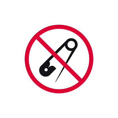 Mides Sharp Object No Sharp Object Prohibited Sign No Acute Object Forbidden Modern Round ...