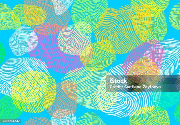 Fingerprint Background Pattern Abstract Fingerprint Background Seamless Pattern For Fabric ...
