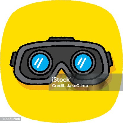 istock Virtual Reality Headset Doodle 7 1483215980