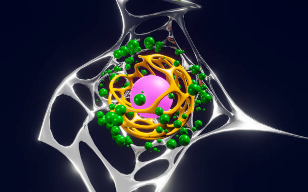 istock Net of electronically charged atoms and metallic wireframes 1483219435