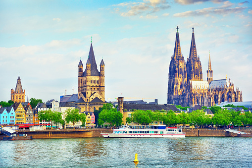 Rhine River in Cologne, Germany