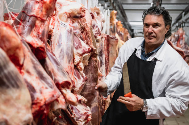istock Meat industry slaughterhouse and food processing 1483221093