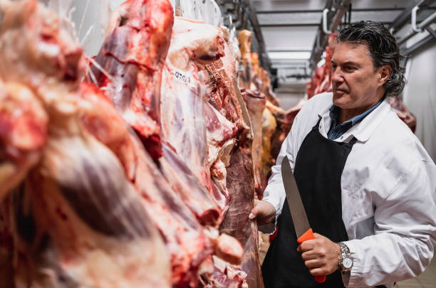 istock Meat industry slaughterhouse and food processing 1483221190