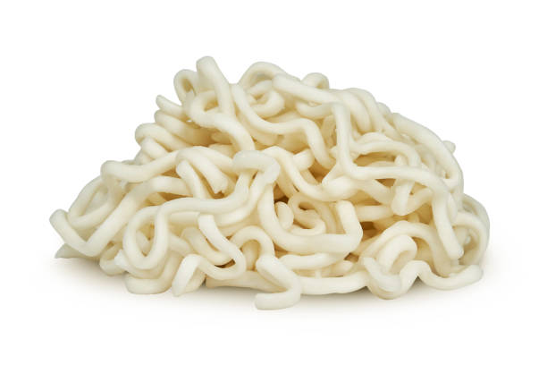 instant ramen noodles isolated on white background with a clipping path