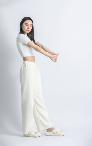 istock Beautiful female model posing in fashion studio 1483221718