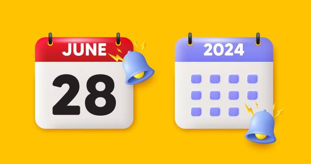 istock 28th day of the month icon. Event schedule date. Calendar date 3d icon. Vector 1483221796