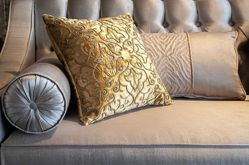 harmony of pillows on sofas