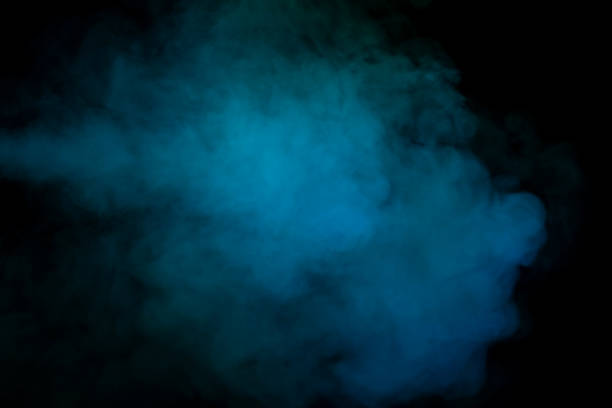 istock Blue and green steam on a black background. 1483226769