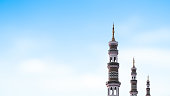 istock Mosqur Dome on Blue Sky Background,Ramadan Arab Architecture Islamic Arabic Religion Muslim Islam Holy,Traditional Arabial Mubarak ,New Year Muharram,Eid al-fitr,Arabic Eid Al-adha Kareem Allah 1483226773