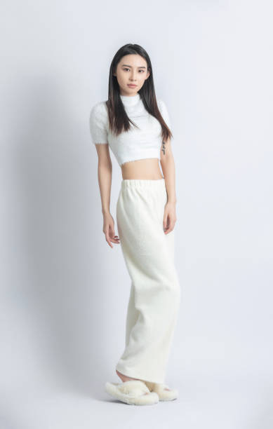istock Beautiful female model posing in fashion studio 1483233986