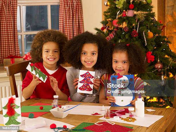 Raza Mixta Tarjetas De Navidad Para Niños Foto de stock y más banco de imágenes de Hijos - Hijos, Navidad, Niño