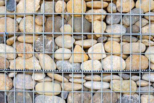 A grid full of stones as a texture or background.
