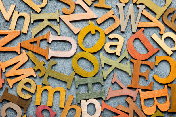 istock Colored wooden letters on a gray table 1483238178