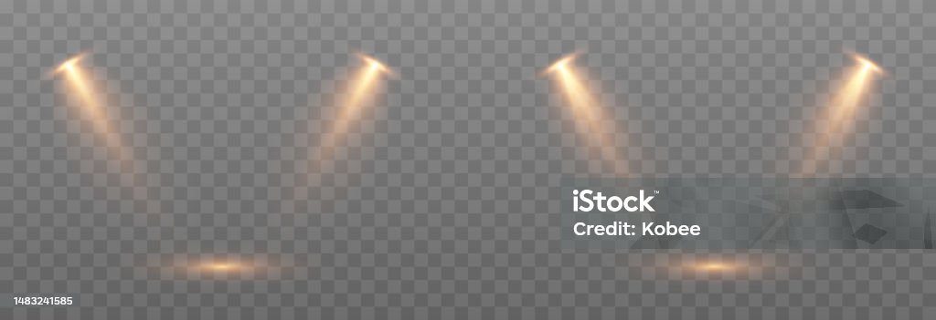 Light Source Stock Image Vector Set Of Light Source Studio Lighting Yellow Light Source Light ...