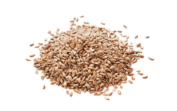 istock Flaxseed linseed isolated on white background. Flaxseed linseed heap isolated on white background. Pile of Flaxseed linseed isolated on white background. flax seed 1483242007