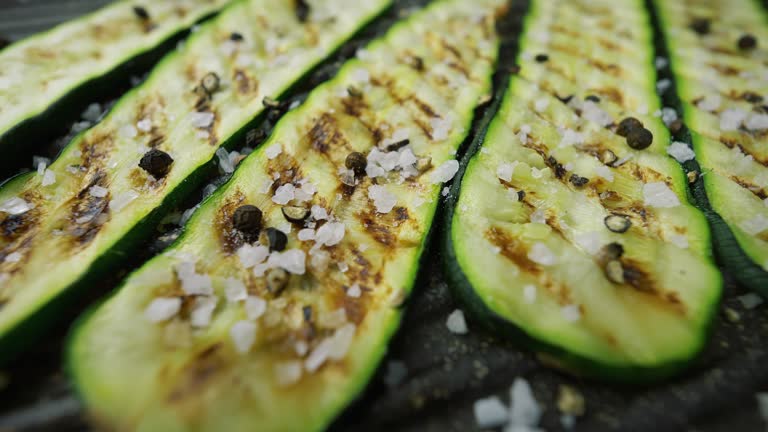 Spicy hot grilled zucchini