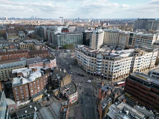 istock Hammersmith Broadway , West London UK drone aerial view 1483246965