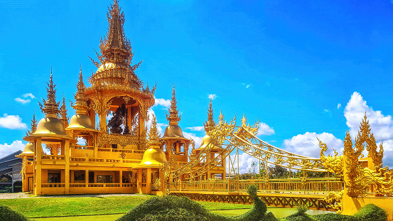 People and toursit enjoy weekend around famaus  place Bankgok Thailand Grand palace The landmark of Bangkok is Phra Sri Ratana Sara Daram Temple or Golden Temple at the Grand Palace and the Emerald Buddha