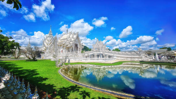 istock Wat Rong Khun or White Temple panorama, Chiang Rai, Thailand 1483247343