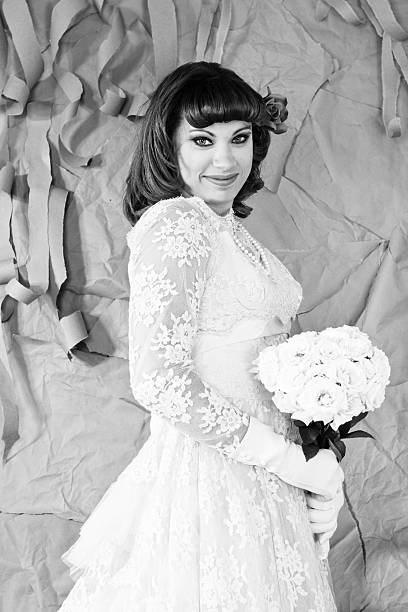 istock Bride Wearing A Vintage Wedding Gown 148324932