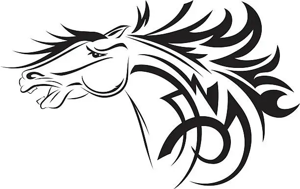 Vector illustration of Stylized Horse