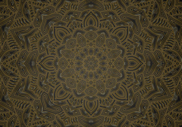 istock Luxury ornamental mandala design background in gold color vector. Vector islamic background 1483251641