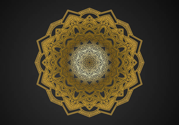 istock luxury ornamental mandala design background in gold color 1483253311