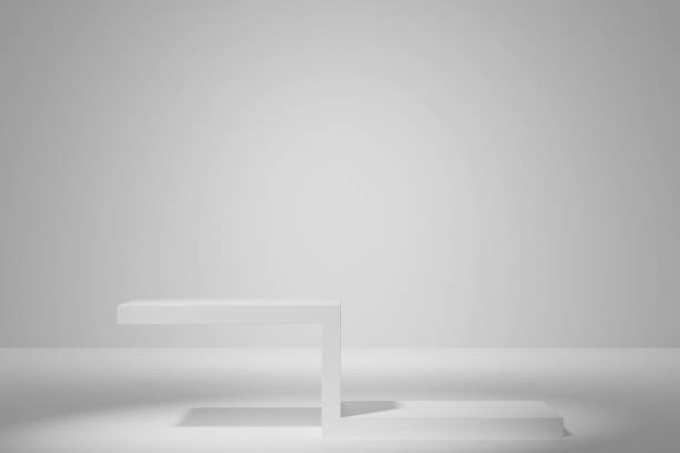 istock 3D white podium or stage for packaging presentation and cosmetic. mock-up product scene background. 3d rendering minimal style 1483253884