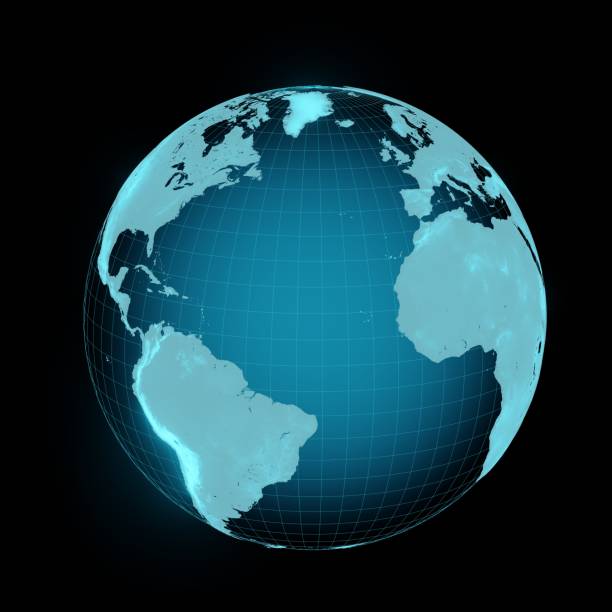 istock hologram digital tech light global or planet earth isolated on black background. 3D illustration 1483255594