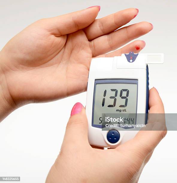 Measuring Blood Sugar Stock Photo - Download Image Now - Blood, Blood Sugar Test, Blood Test