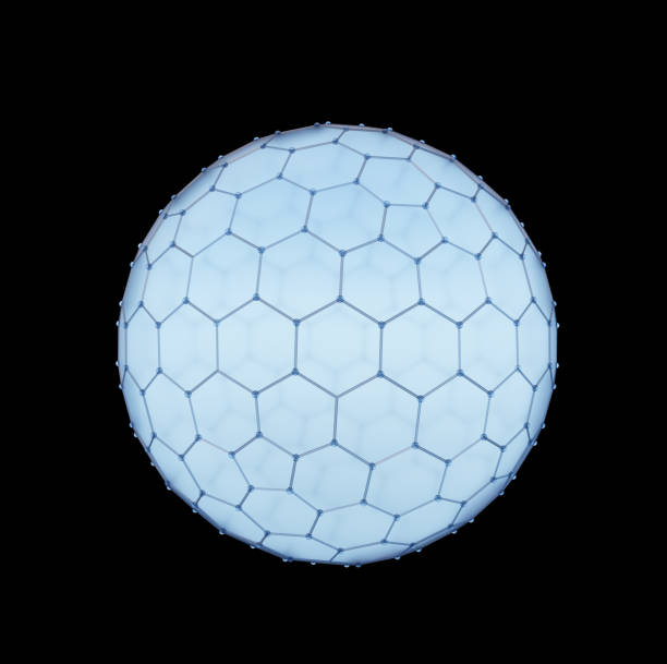 hexagon Globe sphere network of connections against plexus network on isolated on black background. global business technology concept. 3d illustration