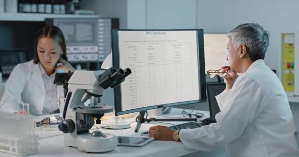 istock Computer, science and innovation with a woman in a laboratory working on research, breakthrough or discovery. Medical, data and experiment with a female scientist at work in a lab for development 1483268122