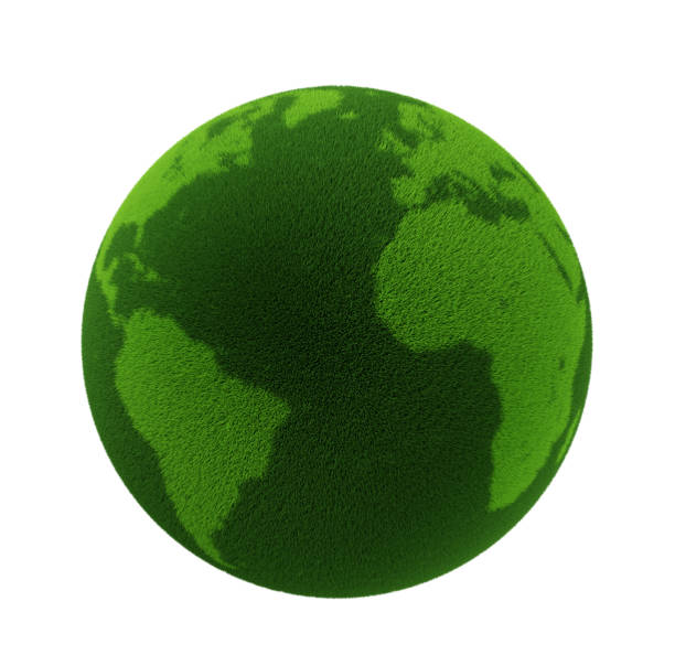 istock green grass eco Global Earth isolated background. 3d illustration 1483270225