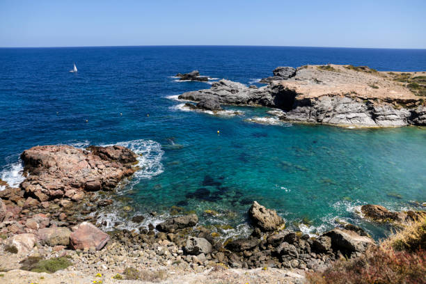 istock Views of Cala Fria beach from Cabo de Palos lighthouse 1483271321