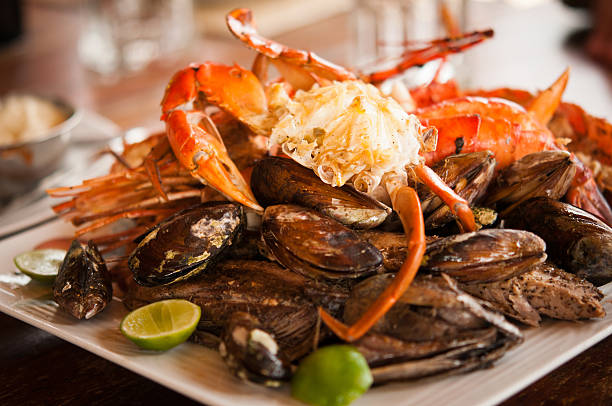 istock Dish with crab and mussels 148327260