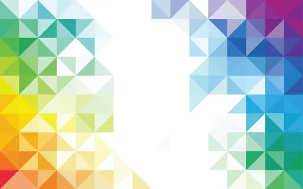 Vector illustration of Abstract  triangle multi color  background pattern.