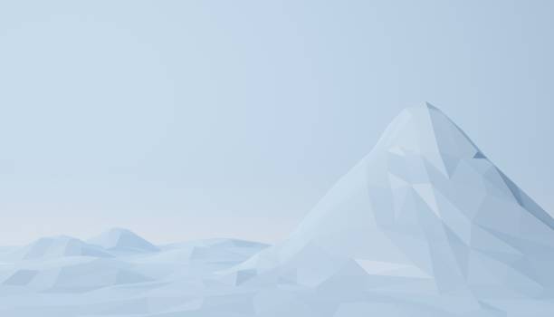 istock blue pastel mountain low poly style 3d rendering. 3d blue ice or winter mountain background. 3d illustration 1483274977