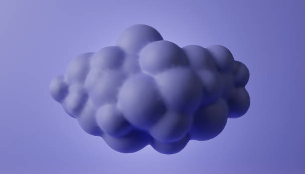 istock 3d violet or purple abstract cloud geometric polygon style. 3d very peri color mountain background. 3d illustration 1483277427
