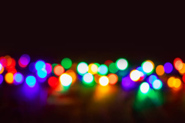 istock Abstract glare circular bokeh background of Christmas light 1483277516