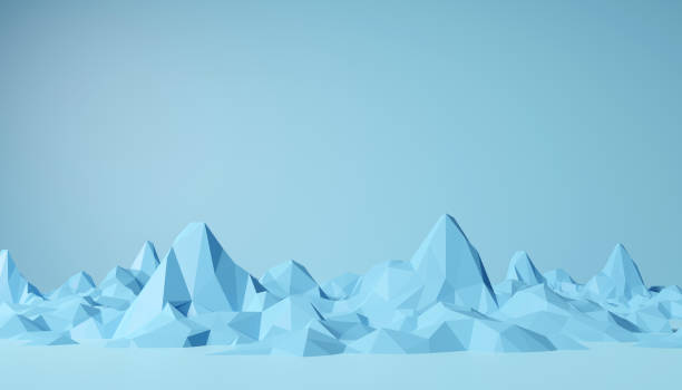 istock abstract pastel soft pop 3d landscape mountain low poly wallpaper blue background. 3d illustration render 1483277556