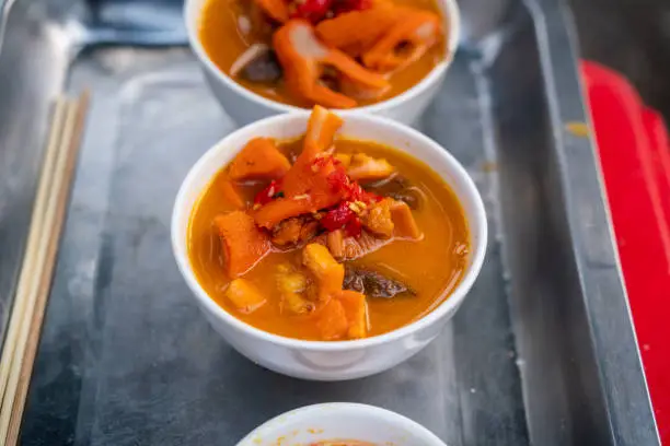 Photo of Vietnamese braised beef offal or beef offal stew ( pha lau ). Stock photo