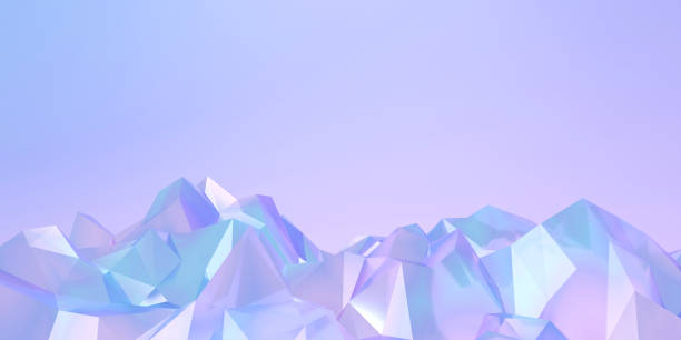 istock pastel mountain holographic iridescent low poly wave foil style texture 3d render illustration background 1483285689
