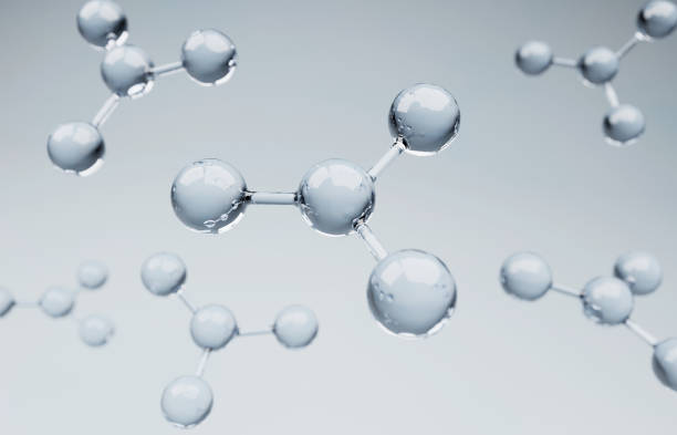 istock concept of glass molecule atom science chemistry on white background. white molecule atom science chemistry. molecule atom 3d render illustration 1483285896