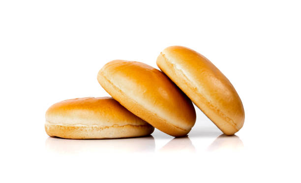istock Burger Bun Isolated, Hamburger Bread, Empty Whole Burger Bun on White Background 1483294273