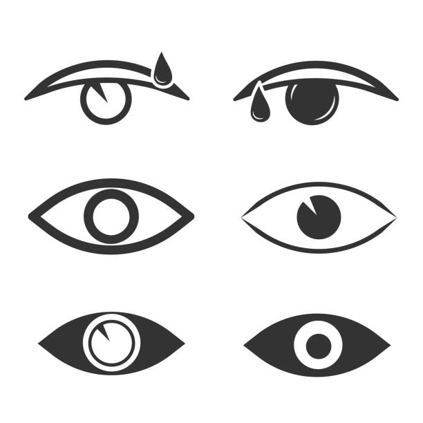 rai - human face silhouette animal eye human eye stock illustrations