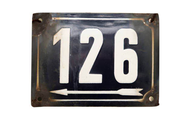istock Weathered enameled plate number 126 1483296390