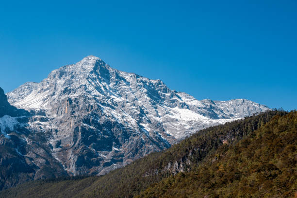 istock Plateau snow mountain scenery under blue sky 1483296612