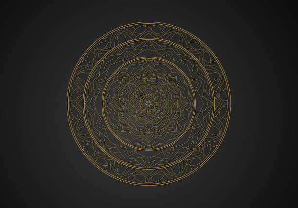 istock luxury ornamental mandala design background in gold color 1483299646