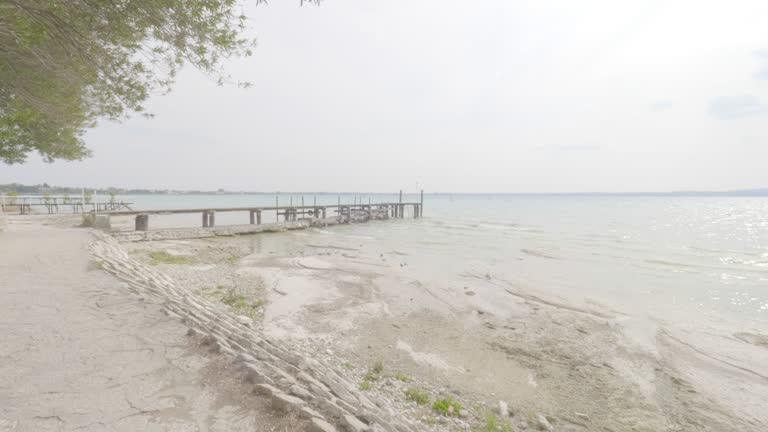 Sirmione on a cloudy day in springtime