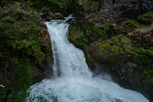 Los Alerces Waterfall in Nahuel Huapi National Park